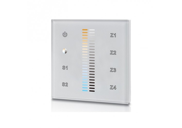 Interrupteur tactile CCT 12-24V-DC (4 zones) DALI DUAL TOUCH COLOR - SR-2300TS-CCT-EU - Barcelona LED