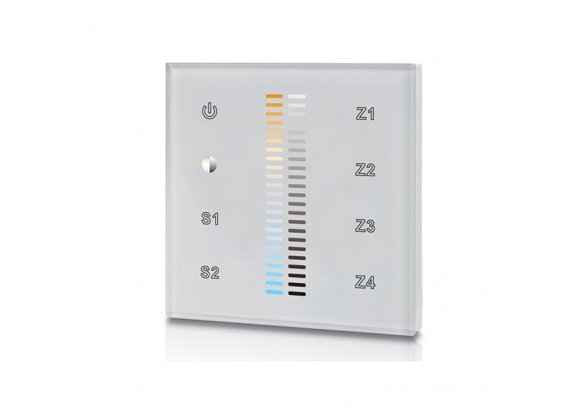 Interrupteur tactile CCT 12-24V-DC (4 zones) DALI DUAL TOUCH COLOR - SR-2300TS-CCT-EU - Barcelona LED