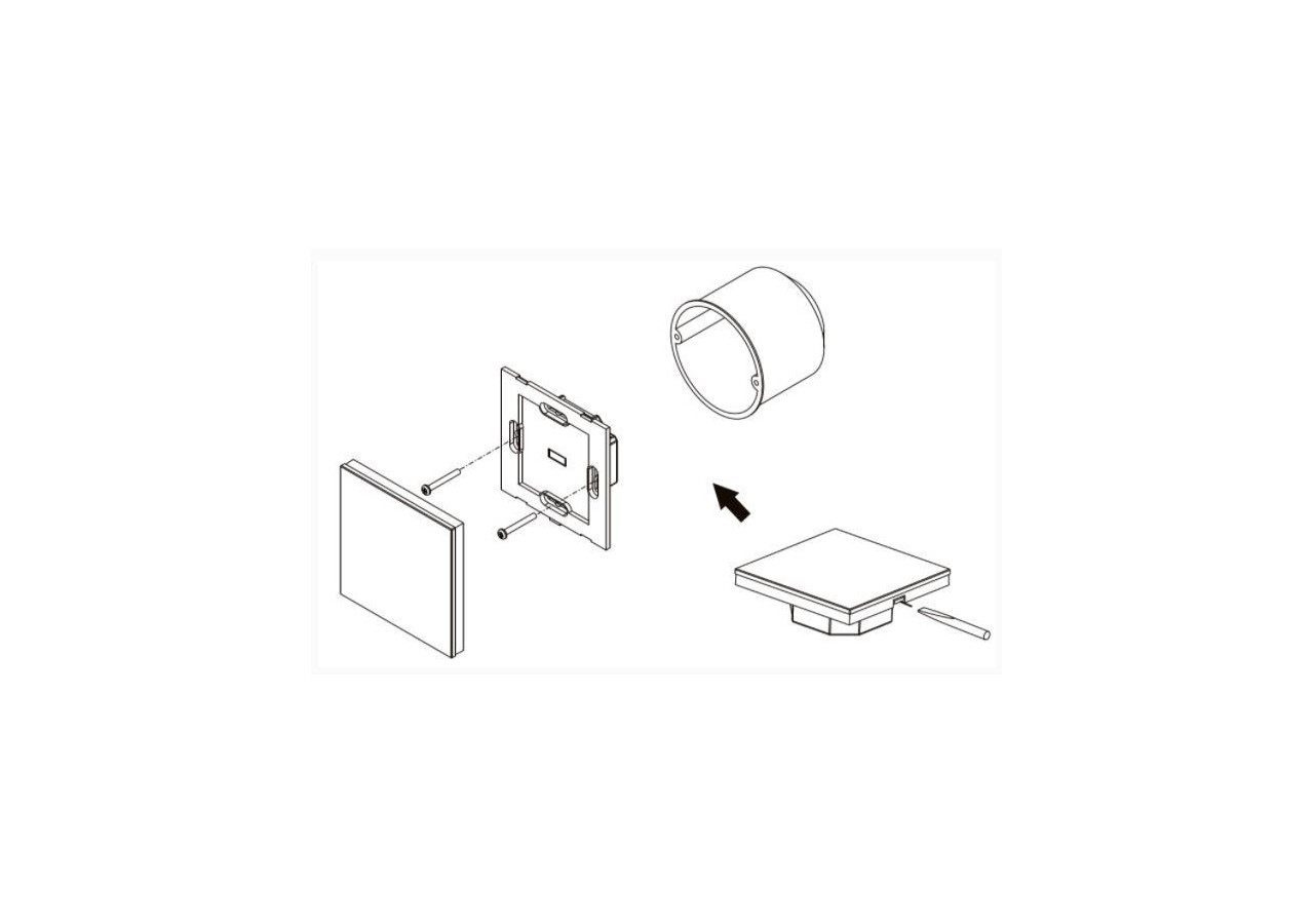 Interrupteur tactile CCT 12-24V-DC (4 zones) DALI DUAL TOUCH COLOR - SR-2300TS-CCT-EU - Barcelona LED