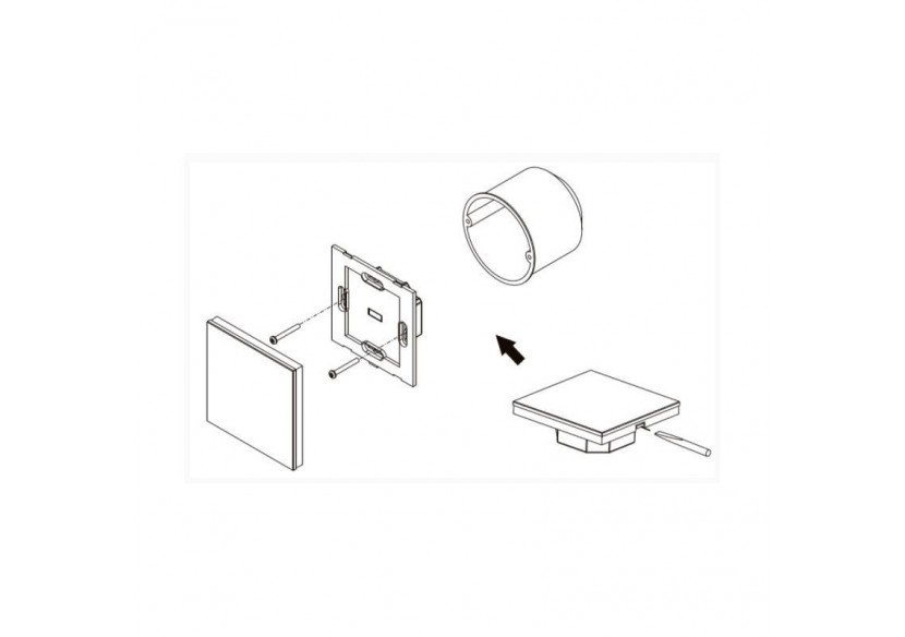 Interrupteur tactile CCT 12-24V-DC (4 zones) DALI DUAL TOUCH COLOR - SR-2300TS-CCT-EU - Barcelona LED