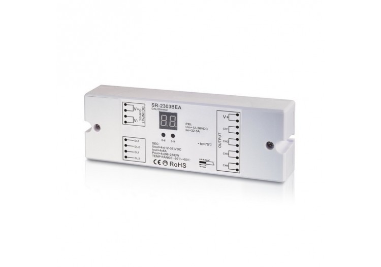 Dimmer Dali DC 12-36V 8A/canal (4 canaux) - SR-2303BEA - Barcelona LED