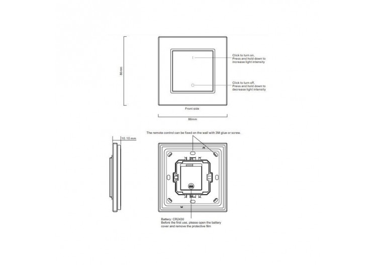 Variateur de lumière radio fréquence monocolore - SR-2833K1 - Barcelona LED 2
