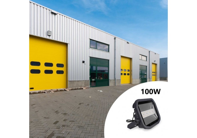 Projecteur LED extérieur asymétrique 100W - 12500lm - IP65 - LFP100B150F-03 - Barcelona LED