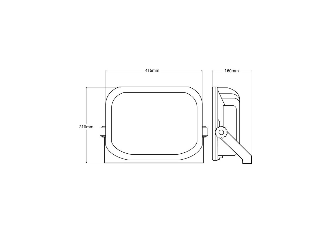 Projecteur LED extérieur asymétrique 100W - 12500lm - IP65 - LFP100B150F-03 - Barcelona LED
