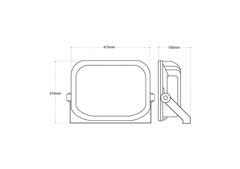 Projecteur LED extérieur asymétrique 100W - 12500lm - IP65 - LFP100B150F-03 - Barcelona LED