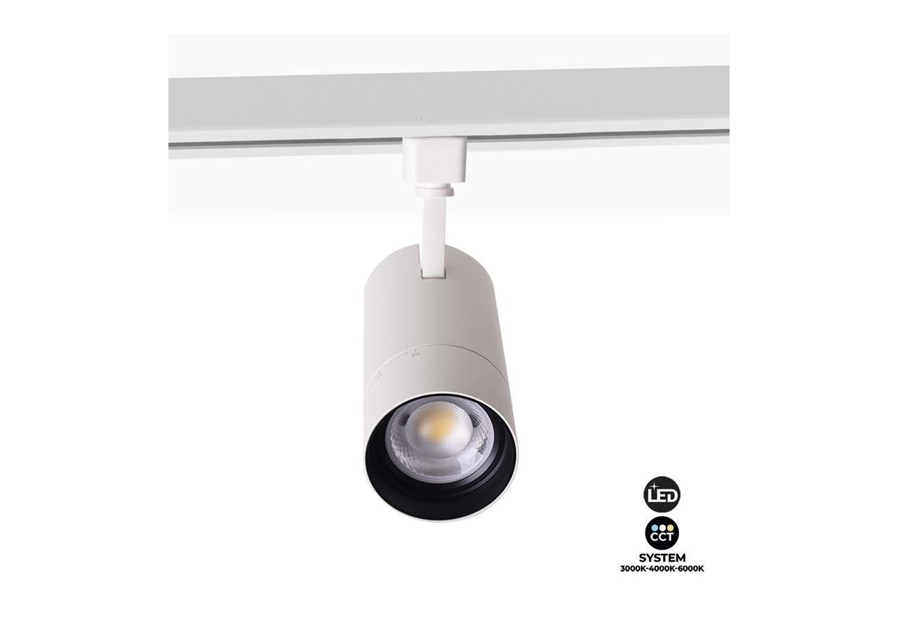 Spot LED monophasé CCT 25W COB angle réglable de 25-65 degrés - L6005-B-CCT - Barcelona LED