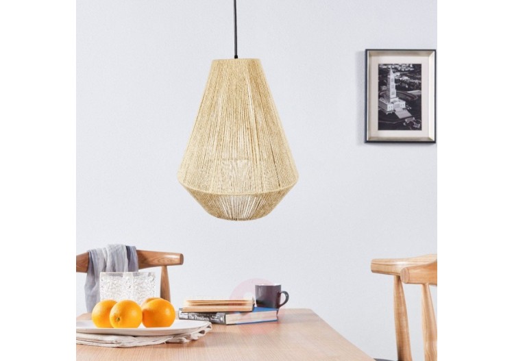 Suspension corde naturelle "ROSS" - LM167 - Barcelona LED