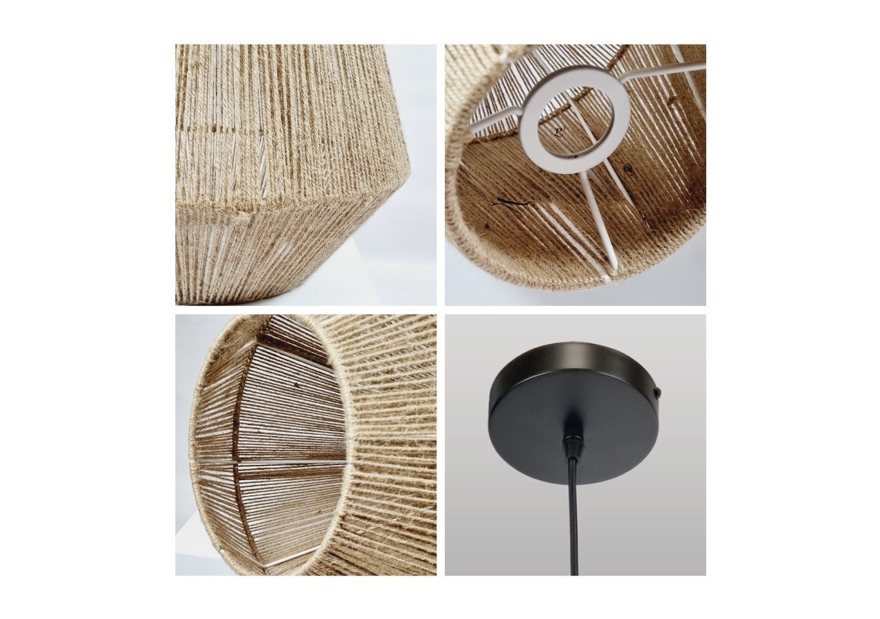 Suspension corde naturelle "ROSS" - LM167 - Barcelona LED