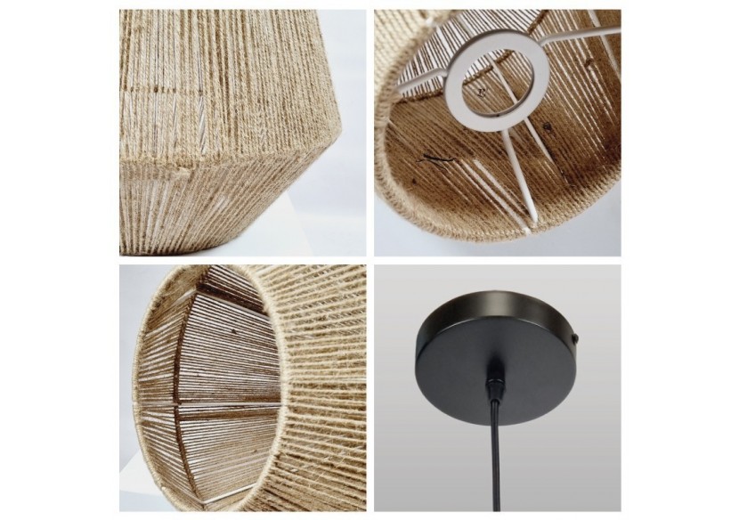 Suspension corde naturelle "ROSS" - LM167 - Barcelona LED