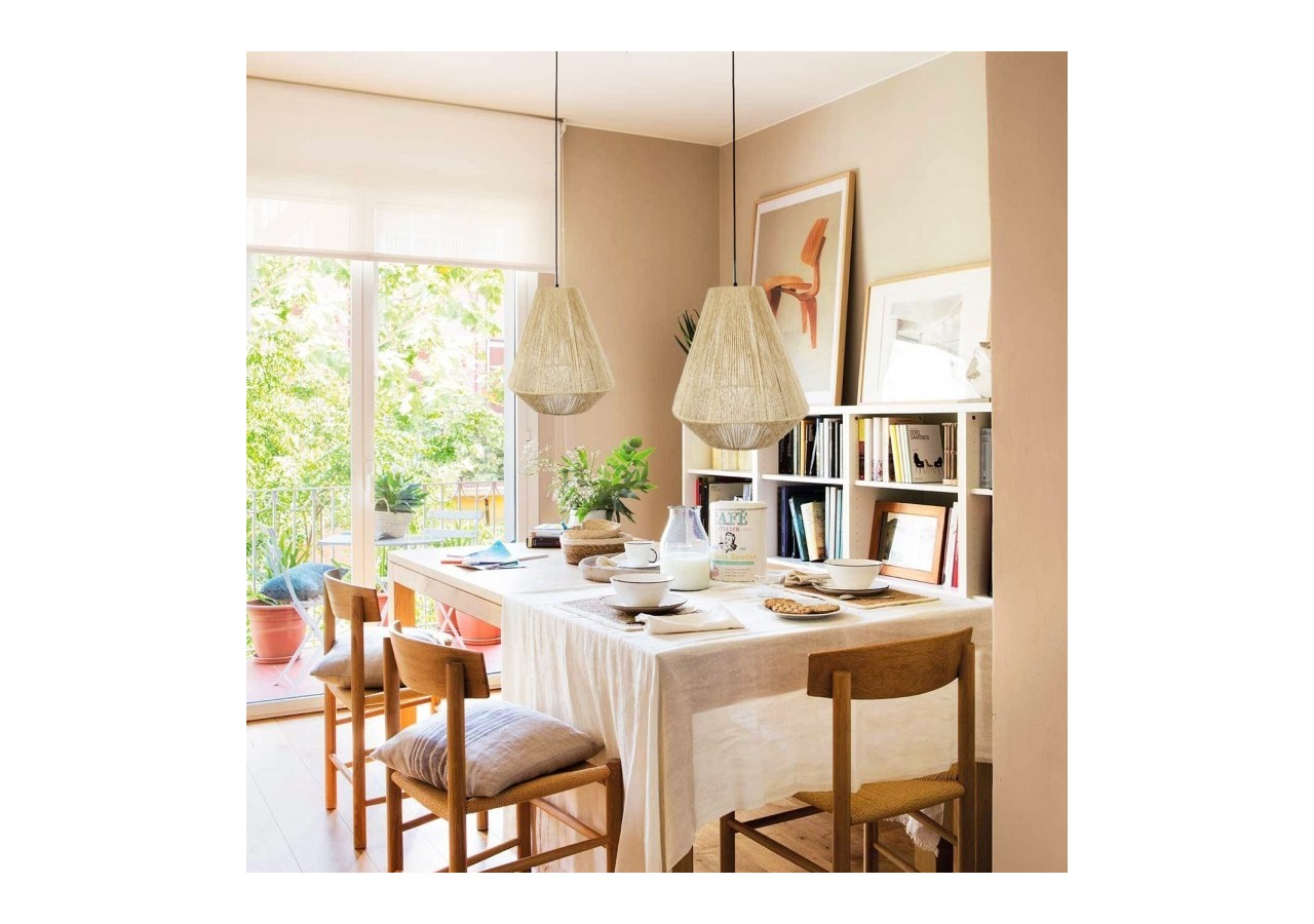 Suspension corde naturelle "ROSS" - LM167 - Barcelona LED