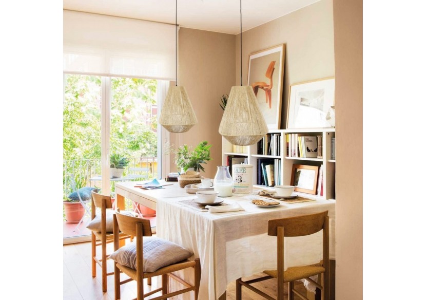 Suspension corde naturelle "ROSS" - LM167 - Barcelona LED