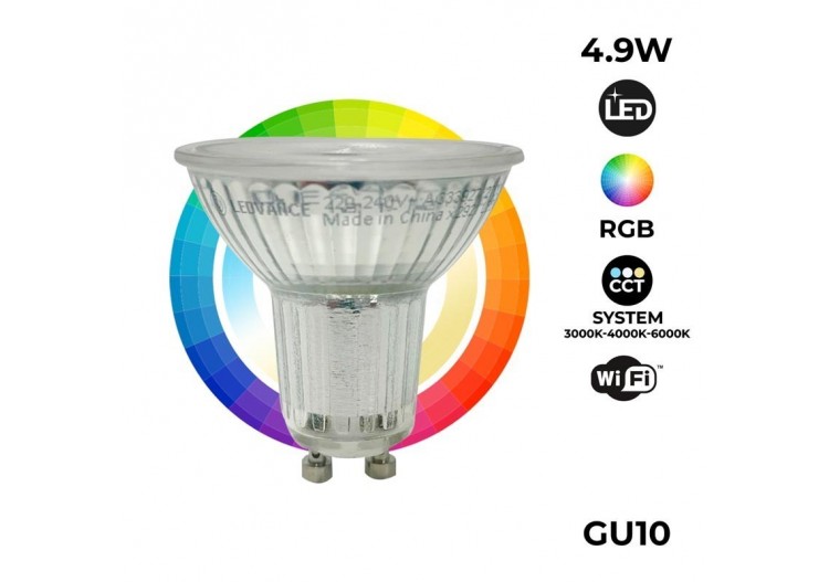 Ampoule LED PAR16 GU10 SMART + WiFi RGBW 5W LEDVANCE - O485693 - Barcelona LED