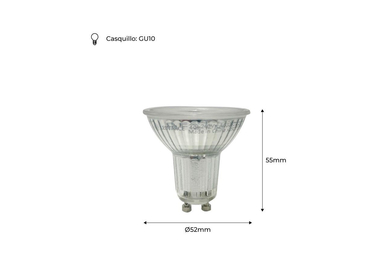 Ampoule LED PAR16 GU10 SMART + WiFi RGBW 5W LEDVANCE - O485693 - Barcelona LED
