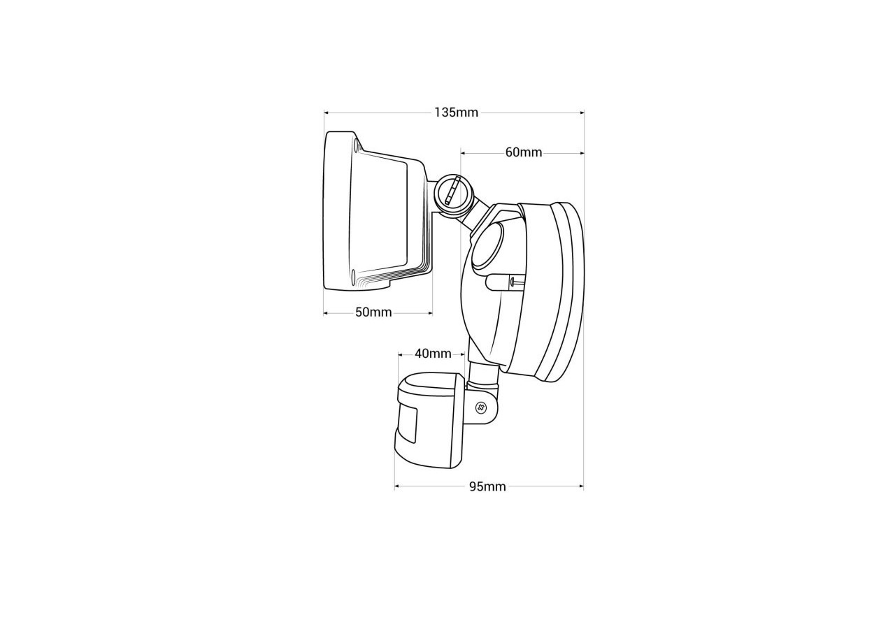 Projecteur mural LED d'extérieur avec capteur PIR 15W - 4000K - IP54 - SSL01A-N - Barcelona LED