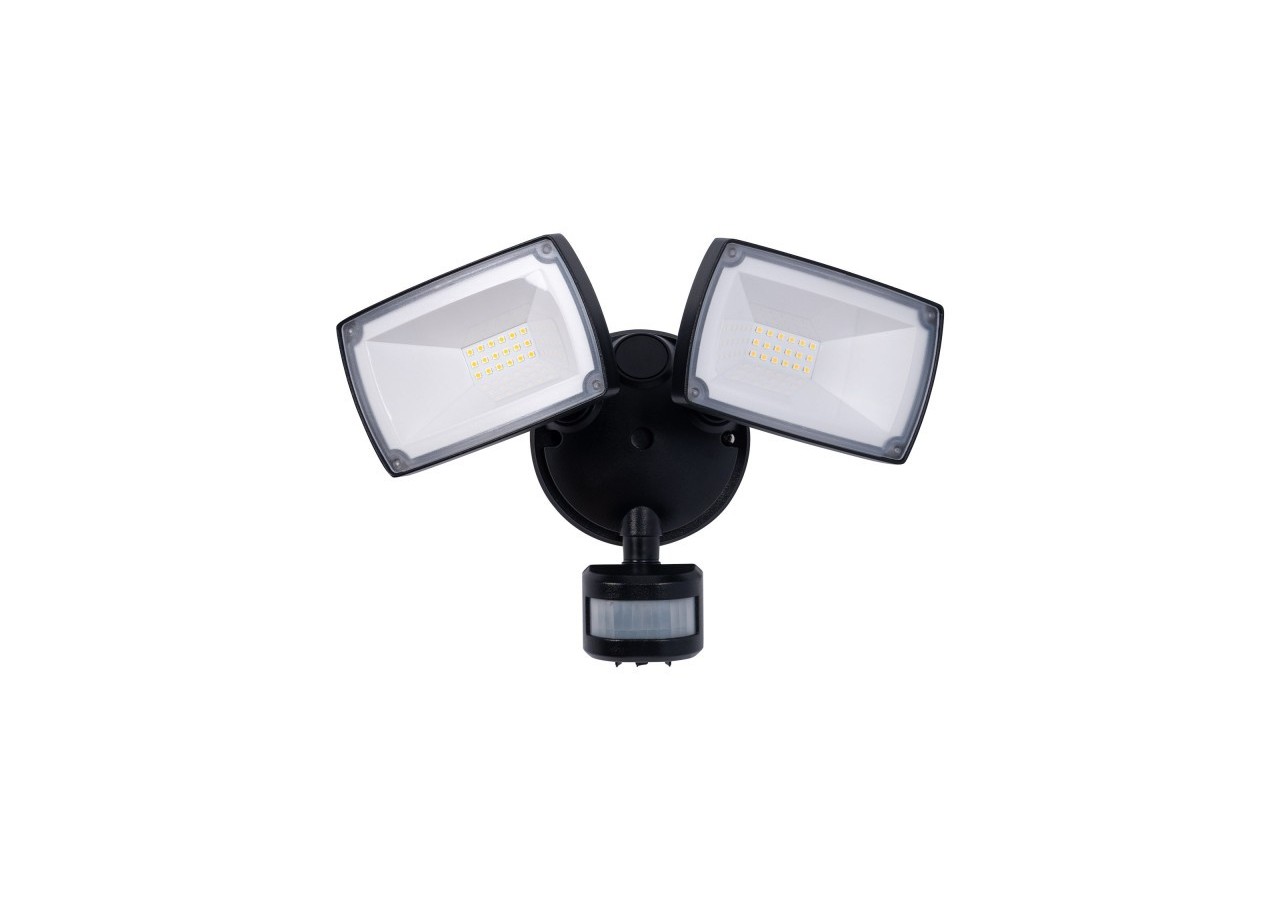 Projecteur mural double LED extérieur avec capteur PIR 30W - 4000K - IP54 - SSL01B-N - Barcelona LED