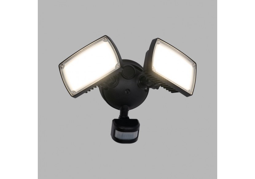 Projecteur mural double LED extérieur avec capteur PIR 30W - 4000K - IP54 - SSL01B-N - Barcelona LED Projecteur mural double LED extérieur avec capteur PIR 30W - 4000K - IP54 - SSL01B-N - Barcelona LED