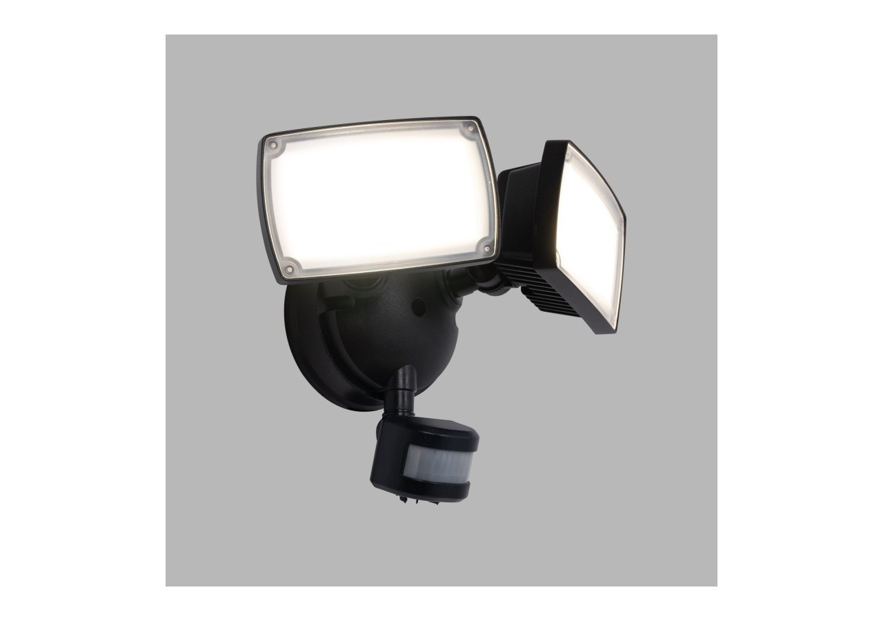 Projecteur mural double LED extérieur avec capteur PIR 30W - 4000K - IP54 - SSL01B-N - Barcelona LED