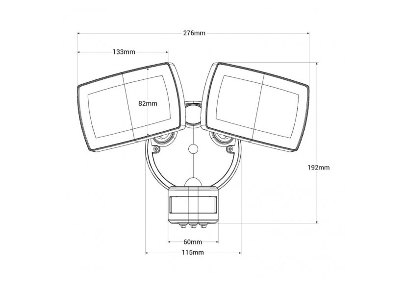 Projecteur mural double LED extérieur avec capteur PIR 30W - 4000K - IP54 - SSL01B-N - Barcelona LED Projecteur mural double LED extérieur avec capteur PIR 30W - 4000K - IP54 - SSL01B-N - Barcelona LED