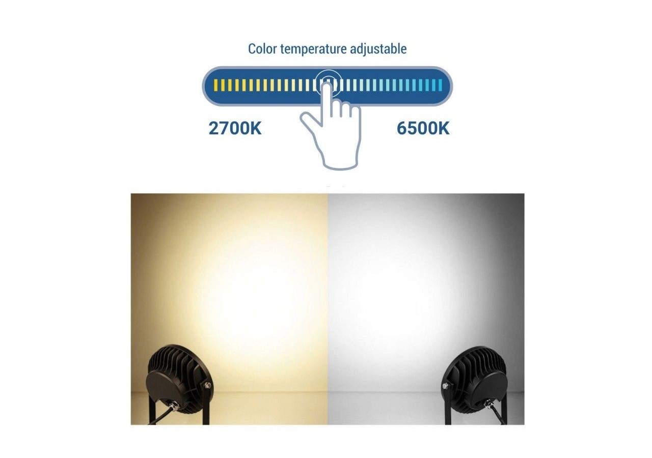 Spot LED de jardin sur piquet RGB+CCT - 25W - IP66 - RF/WiFi - Mi-Light - FUTC05 - Barcelona LED