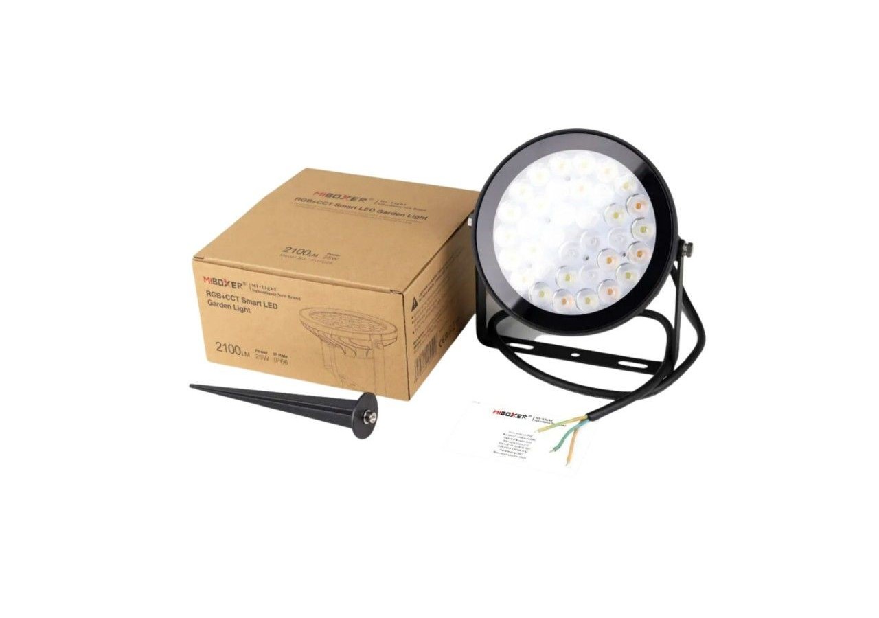 Spot LED de jardin sur piquet RGB+CCT - 25W - IP66 - RF/WiFi - Mi-Light - FUTC05 - Barcelona LED