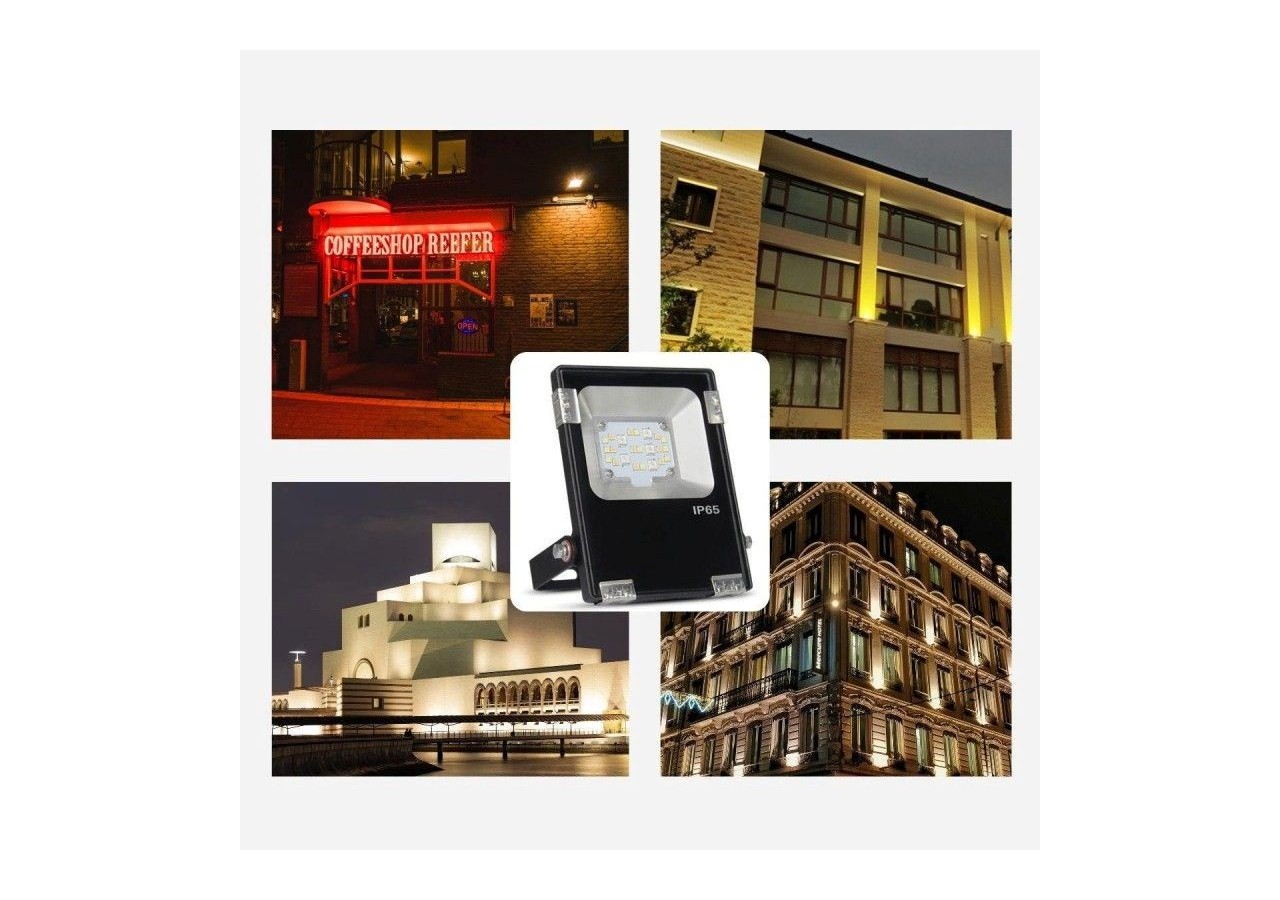 Projecteur LED d'extérieur RGB+CCT - 30W - RF/WiFi - IP65 -Mi-Light - FUTT03 - Barcelona LED
