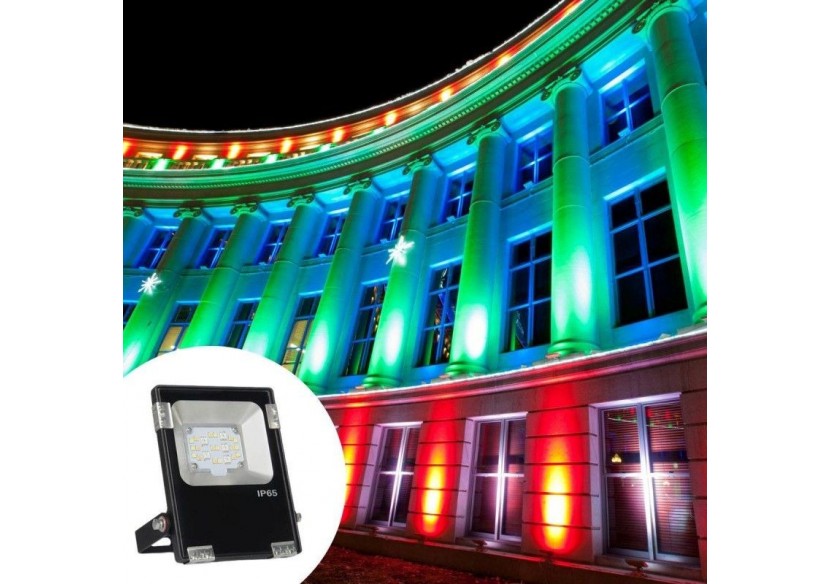Projecteur LED d'extérieur RGB+CCT - 30W - RF/WiFi - IP65 -Mi-Light - FUTT03 - Barcelona LED Projecteur LED d'extérieur RGB+CCT - 30W - RF/WiFi - IP65 -Mi-Light - FUTT03 - Barcelona LED