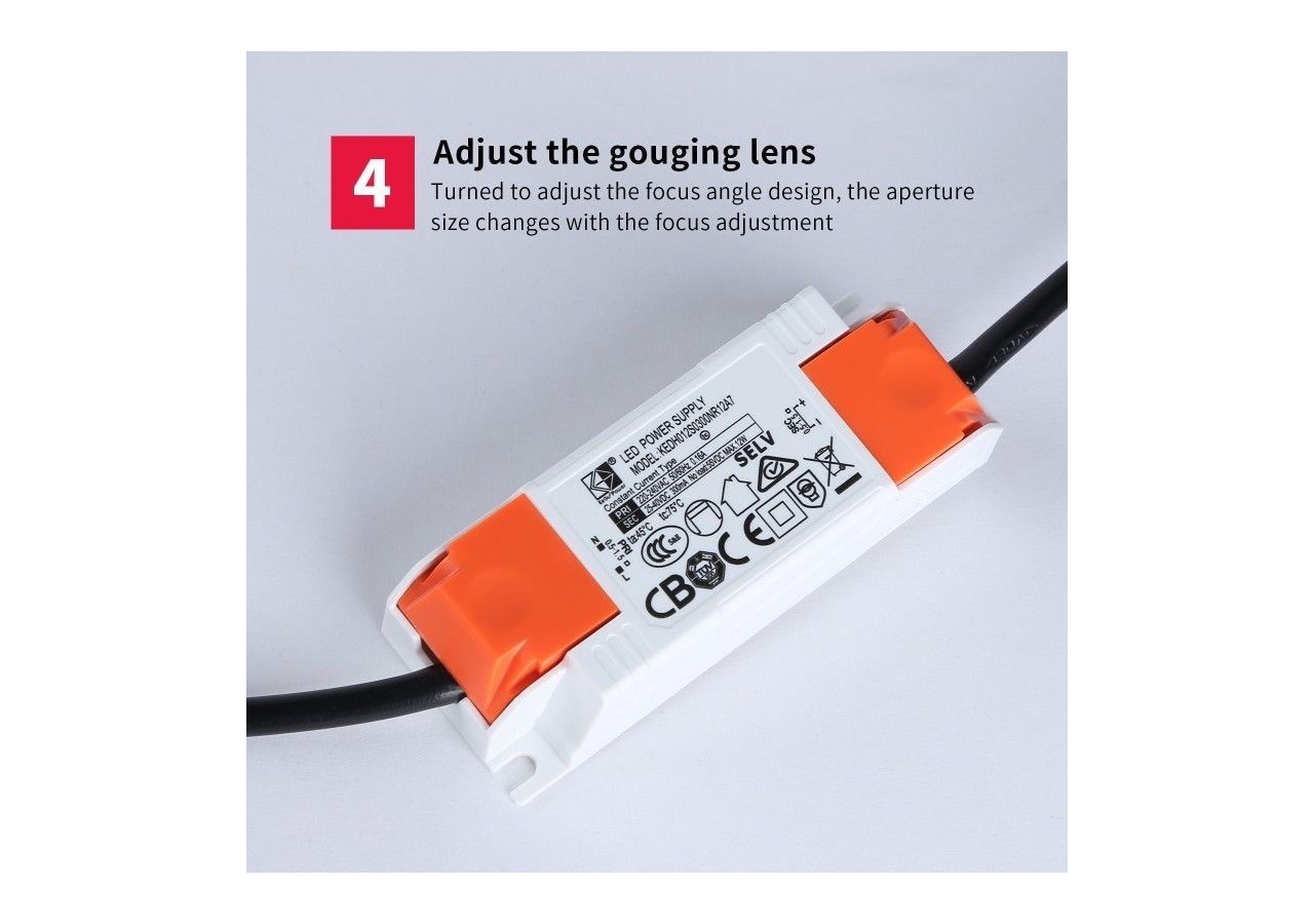 Spot LED COB encastrable 12W "Coopen" orientable avec zoom - L215-N - Barcelona LED