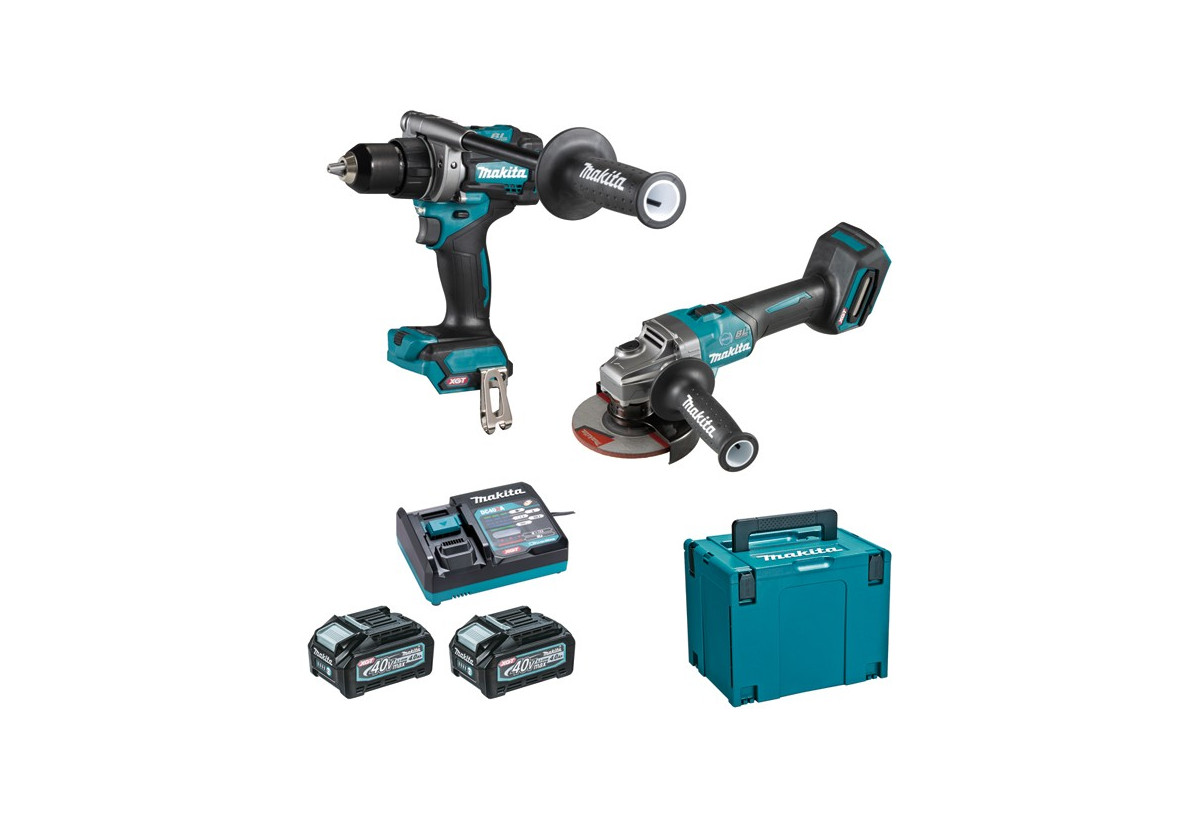 Ensemble de 2 machines 40 V max Li-Ion 4 Ah XGT (DF001G + GA005G) - Makita : Confort'Mat
