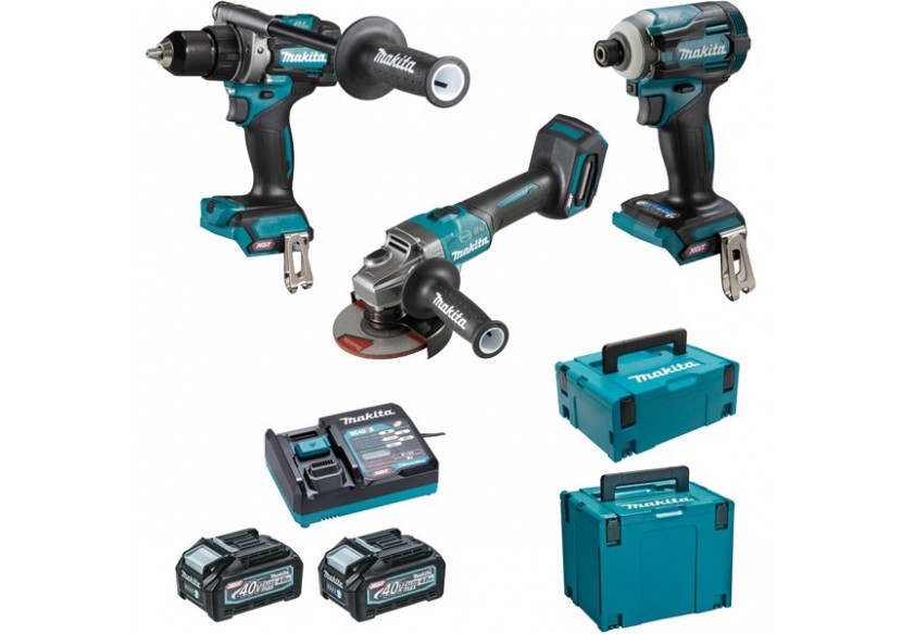 Ensemble de 3 machines 40 V max Li-Ion 4 Ah XGT (DF001G + GA005G + TD001G) - Makita : Confort'Mat
