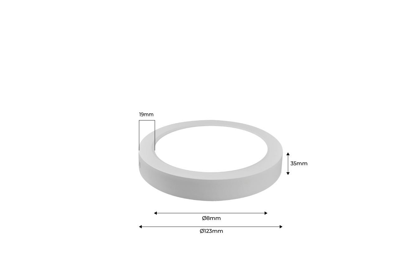 Plafonnier LED en saillie 6W Haute Efficacité - B1230-B-6W-BF - Barcelona LED
