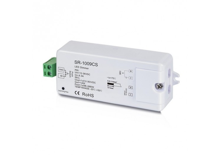 Régulateur unicolore 12-36V 1 canal 8A contrôle RF SUNRICHER - Perfect RF - SR-1009CS - Barcelona LED