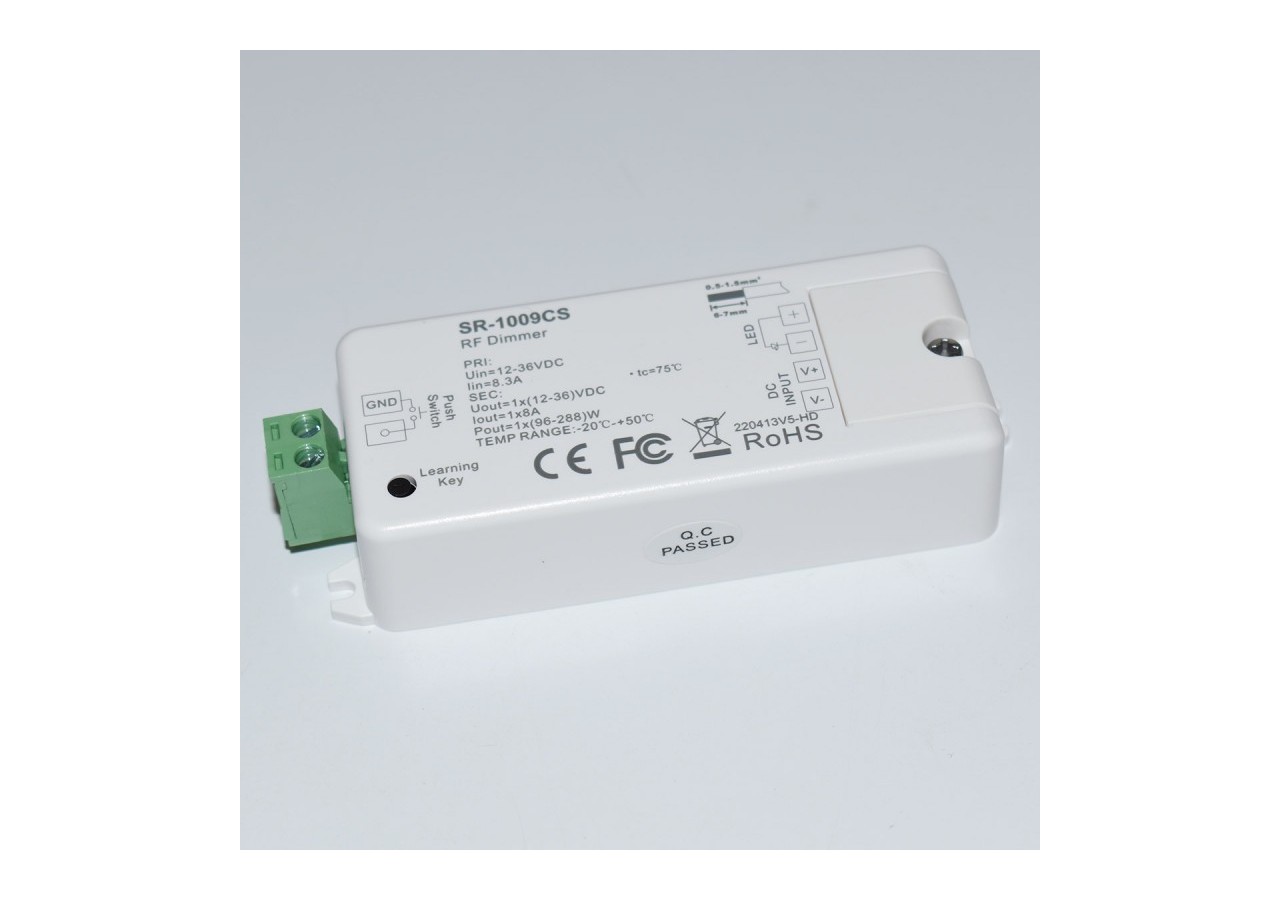 Régulateur unicolore 12-36V 1 canal 8A contrôle RF SUNRICHER - Perfect RF - SR-1009CS - Barcelona LED