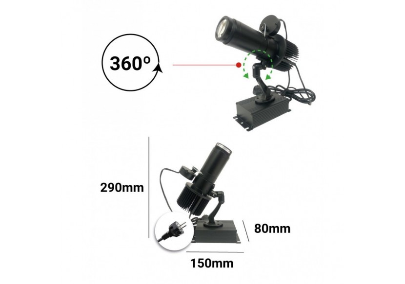 Projecteur de logos LED GOBO 30W rotatif intérieur - BLP30I-R - Barcelona LED Projecteur de logos LED GOBO 30W rotatif intérieur - BLP30I-R - Barcelona LED