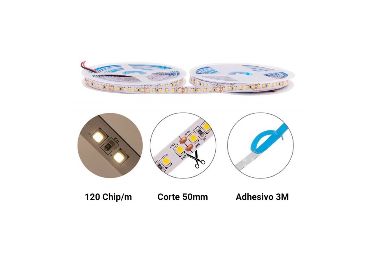 Ruban LED 24V DC - 18W/m - Couleurs - 10mm - IP20 - Rouleau de 5 mètres - 120ch/m - B1552-VE - Barcelona LED