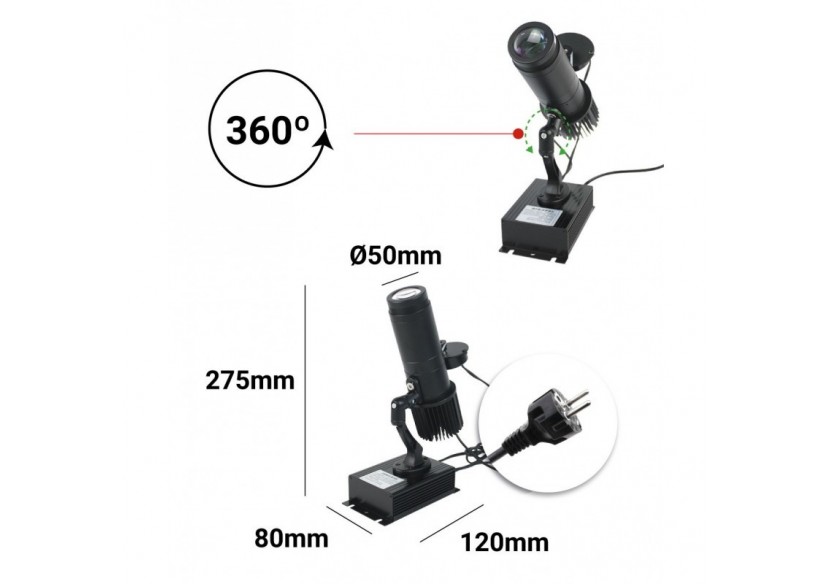 Projecteur de logos LED GOBO 15W rotatif intérieur - IP20 - BLP10I-R - Barcelona LED Projecteur de logos LED GOBO 15W rotatif intérieur - IP20 - BLP10I-R - Barcelona LED