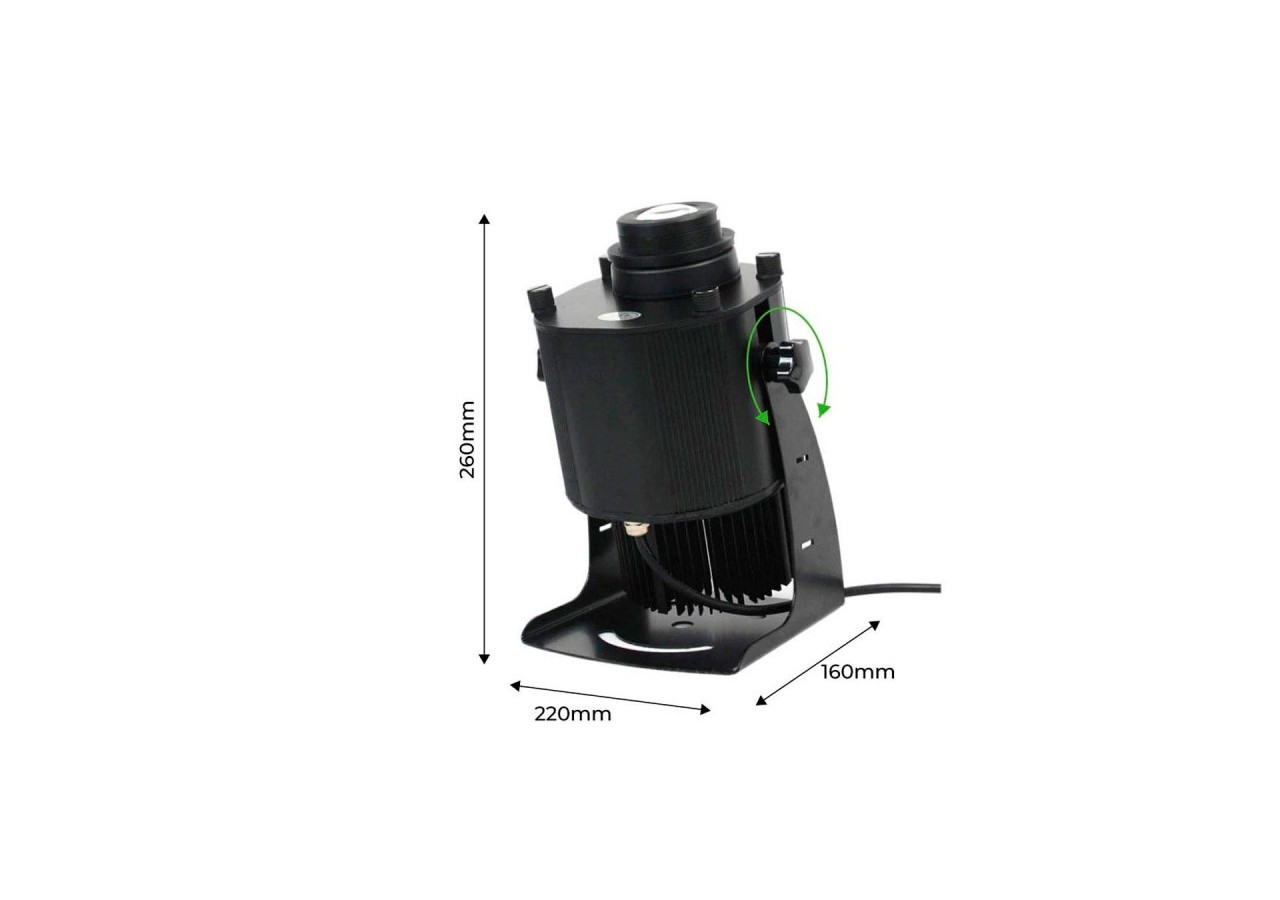 Projecteur de logo LED GOBO 15W rotatif extérieur IP65 - BLP15E - Barcelona LED