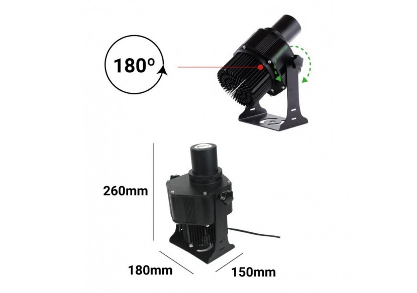 Projecteur de logo LED GOBO 30W rotatif extérieur - IP65 - BLP30E-R - Barcelona LED Projecteur de logo LED GOBO 30W rotatif extérieur - IP65 - BLP30E-R - Barcelona LED