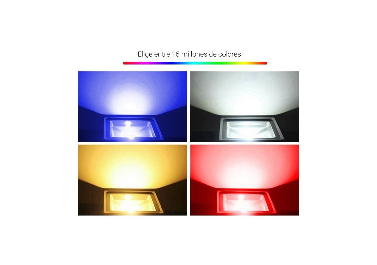 Projecteur LED RGB + CCT 50W IP65 Contrôle RF et WIFI via application mobile - FUTT02 - Barcelona LED