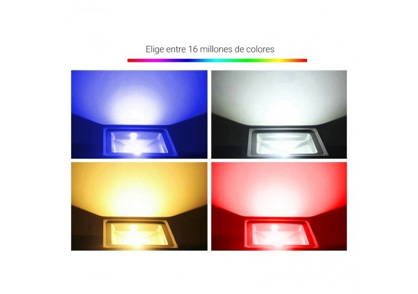 Projecteur LED RGB + CCT 50W IP65 Contrôle RF et WIFI via application mobile - FUTT02 - Barcelona LED Projecteur LED RGB + CCT 50W IP65 Contrôle RF et WIFI via application mobile - FUTT02 - Barcelona LED