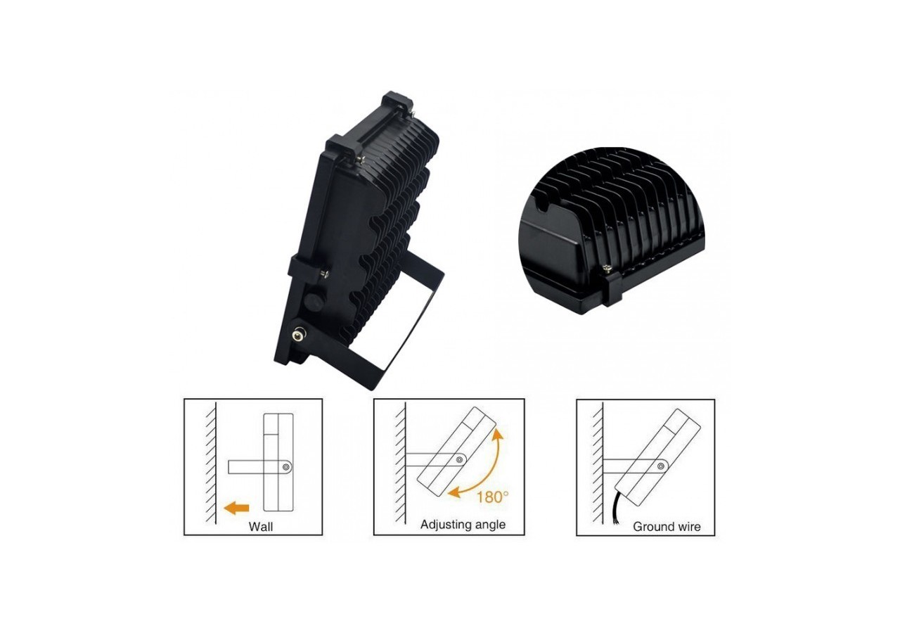 Projecteur LED extérieur 50W IP65 Chip Philips - B1847-BF - Barcelona LED