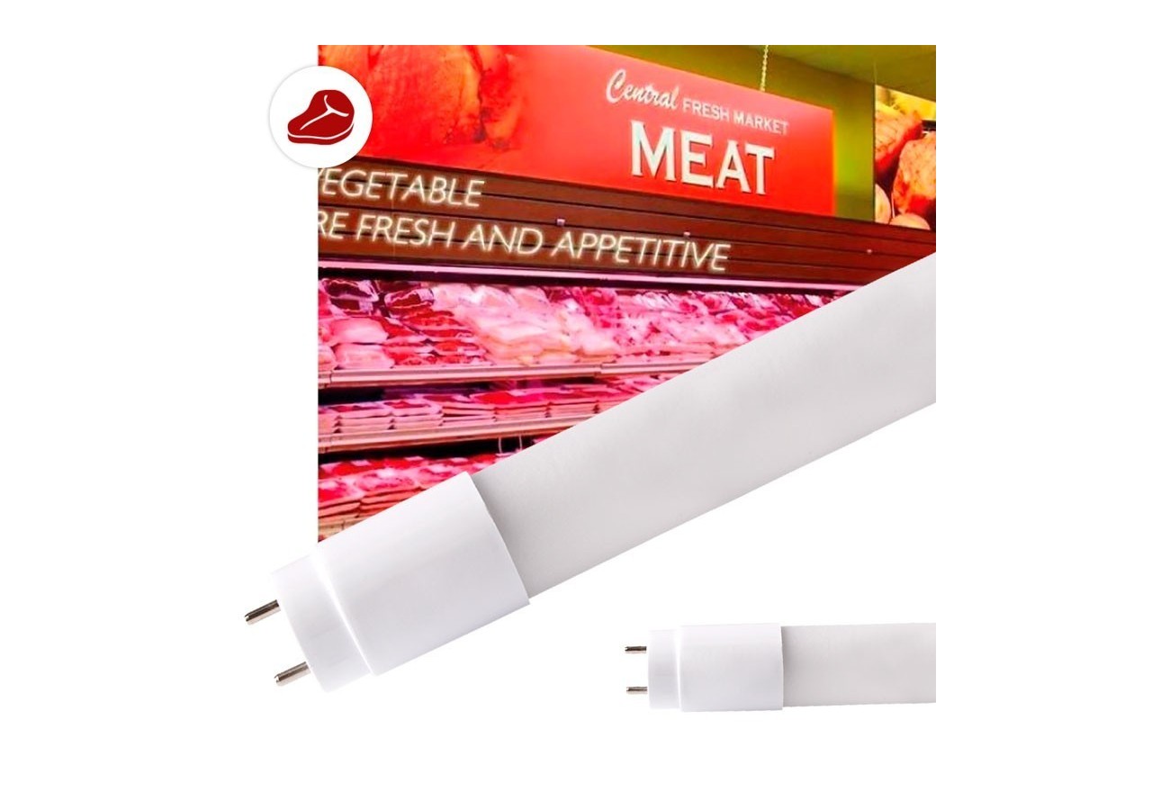 Tube LED T8 nano spécial boucheries 60cm 9W - B4015-60-CAR - Barcelona LED
