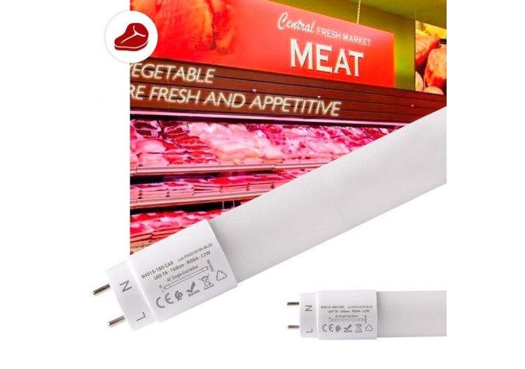 Tube LED T8 nano spécial boucherie 150cm 22W - B4015-150-CAR - Barcelona LED 2