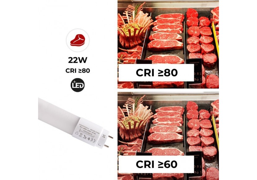 Tube LED T8 nano spécial boucherie 150cm 22W - B4015-150-CAR - Barcelona LED Tube LED T8 nano spécial boucherie 150cm 22W - B4015-150-CAR - Barcelona LED