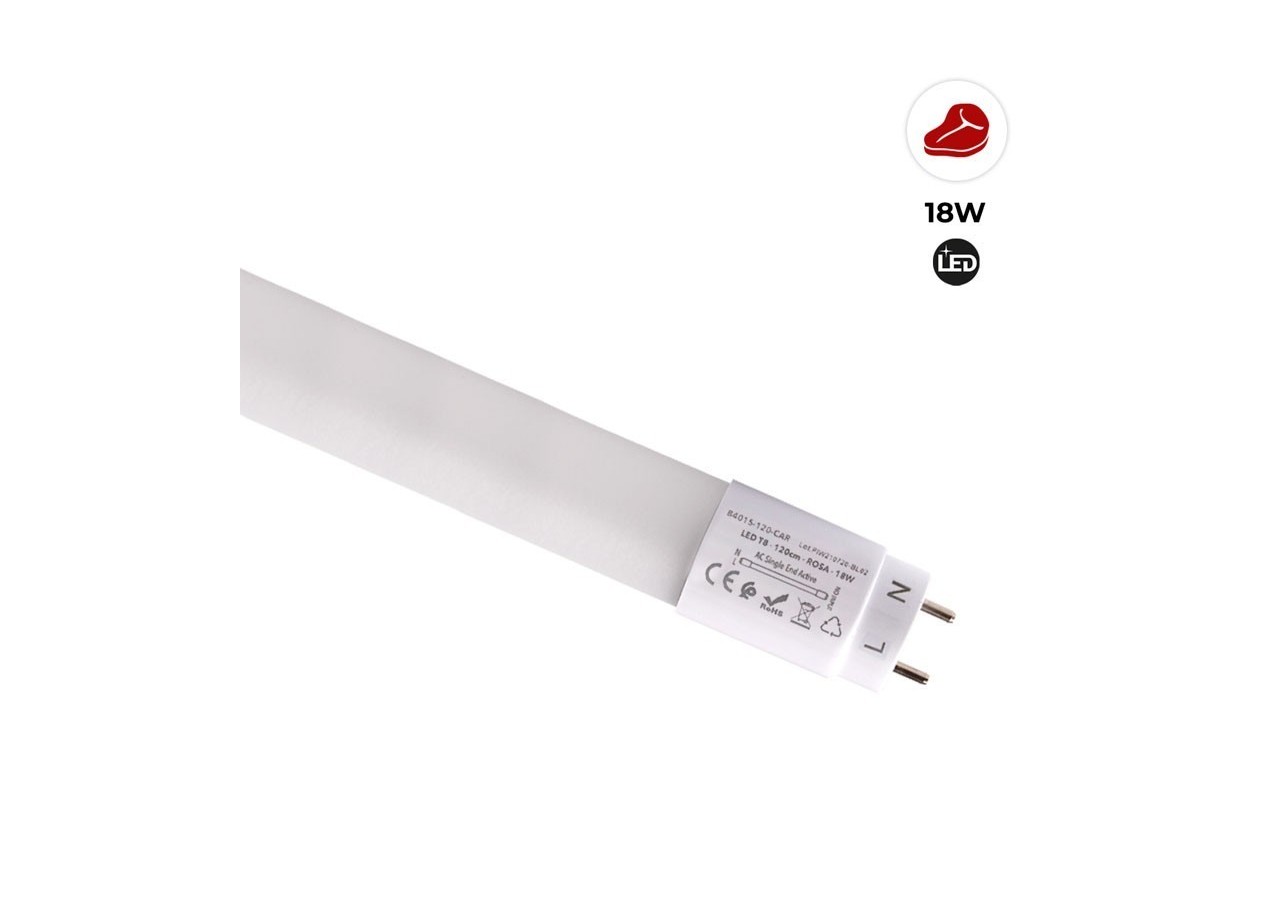 Tube LED T8 nano spécial boucherie 120cm 18W - B4015-120-CAR - Barcelona LED
