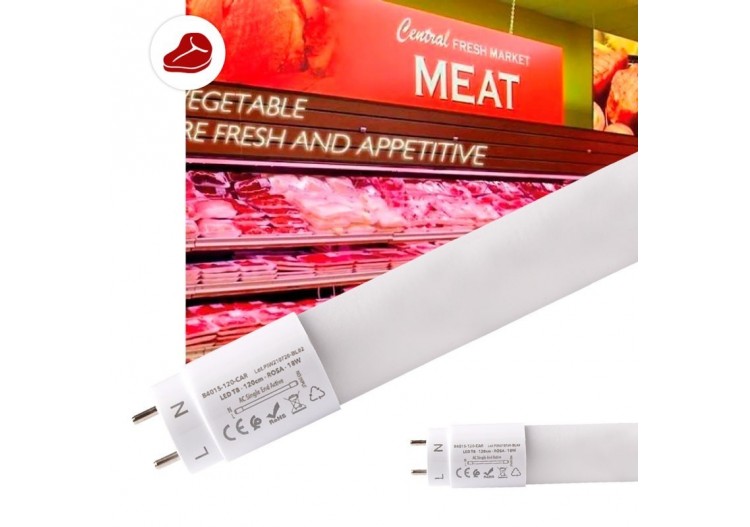 Tube LED T8 nano spécial boucherie 120cm 18W - B4015-120-CAR - Barcelona LED 2
