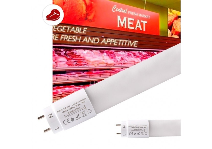 Tube LED T8 nano spécial boucherie 120cm 18W - B4015-120-CAR - Barcelona LED Tube LED T8 nano spécial boucherie 120cm 18W - B4015-120-CAR - Barcelona LED