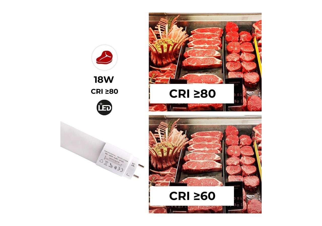 Tube LED T8 nano spécial boucherie 120cm 18W - B4015-120-CAR - Barcelona LED