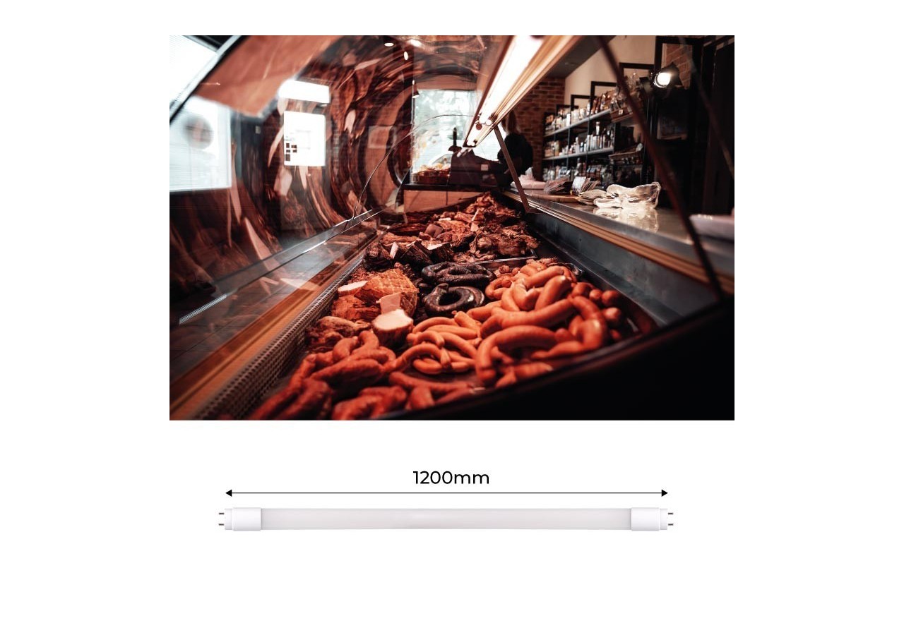 Tube LED T8 nano spécial boucherie 120cm 18W - B4015-120-CAR - Barcelona LED
