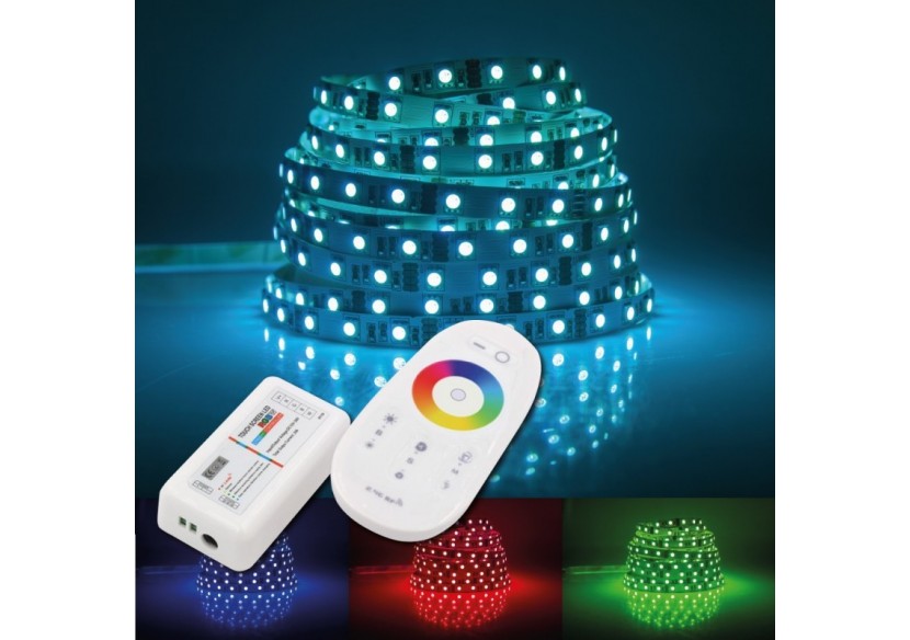 Contrôleur + télécommande LED RGBW 12/24V 4 canaux - B1646-RGBW - Barcelona LED