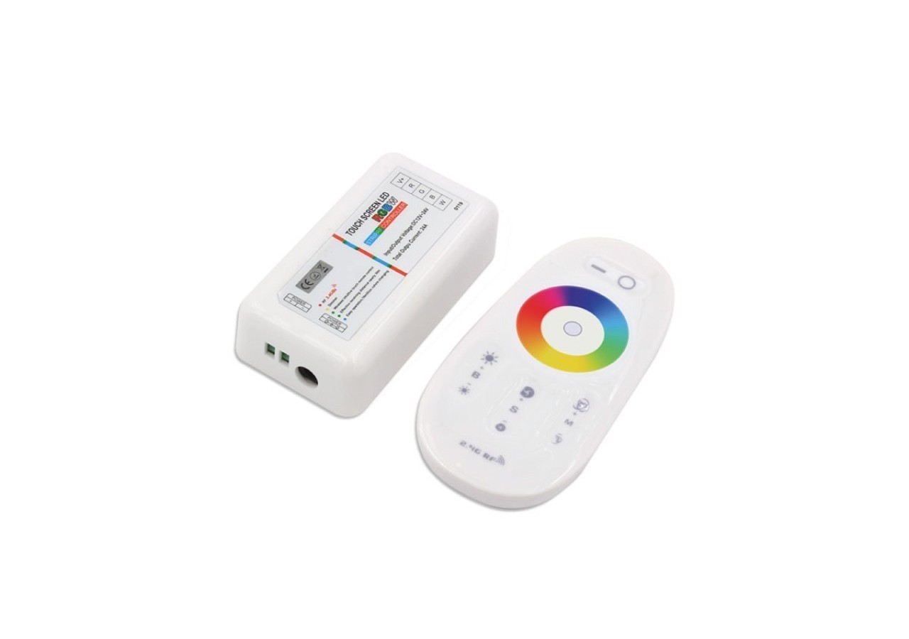 Contrôleur + télécommande LED RGBW 12/24V 4 canaux - B1646-RGBW - Barcelona LED